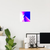 カラフル抽象芸術の編ミニマル集可能なテキストの追加 ポスター (ホームオフィス)