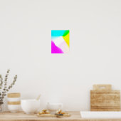 カラフル抽象芸術の編ミニマル集可能なテキストの追加 ポスター (キッチン)