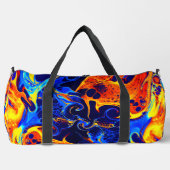 カラフル抽象芸術の色の波形 ダッフルバッグ (正面)