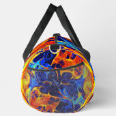 カラフル抽象芸術の色の波形 ダッフルバッグ (右)