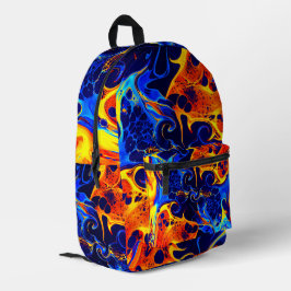 カラフル抽象芸術の色の波形 プリントバックパック