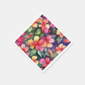 カラフル抽象芸術の花のパターン スタンダードカクテルナプキン (角)