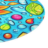 カラフル抽象芸術の花 カッティングボード (角)