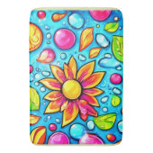カラフル抽象芸術の花 バスマット (正面縦)