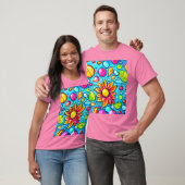 カラフル抽象芸術の花 Tシャツ (ユニセックス)