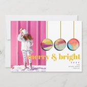 カラフル抽象芸術はっきりしたIIIクリスマスフォトカード シーズンカード (正面)