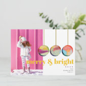 カラフル抽象芸術はっきりしたIIIクリスマスフォトカード シーズンカード (スタンド正面)