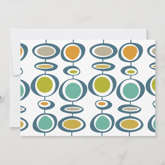 カラフル抽象芸術は世紀半ば結婚だ 招待状 (裏面)