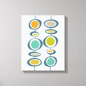 カラフル抽象芸術ぶら下がったの円 キャンバスプリント (正面)