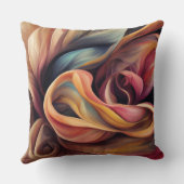 カラフル抽象芸術を渦巻感動的く クッション (裏面)