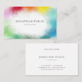 カラフル抽象芸術アエレガントートテンプレート 名刺 (正面/裏面)
