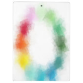 カラフル抽象芸術アカスタムートモダントレンディーエレガント クリップボード (裏面)