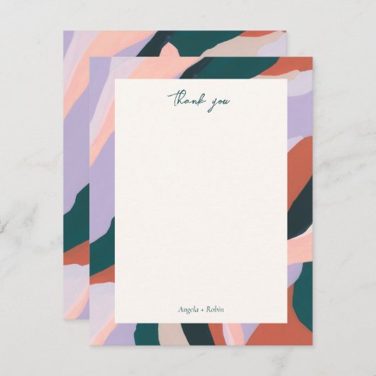 カラフル抽象芸術アパーソナライズされたートお願い 招待状 (正面/裏面)