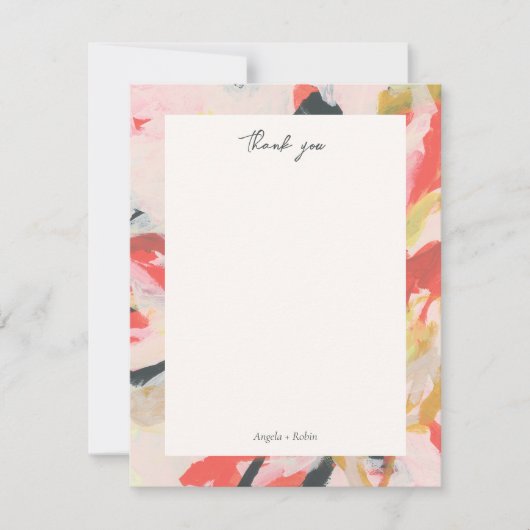 カラフル抽象芸術アパーソナライズされたート 招待状 (正面)