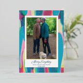 カラフル抽象芸術アメリーート写真 箔シーズンカード (立ち正面)