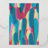 カラフル抽象芸術アメリーート写真 箔シーズンカード (裏面)