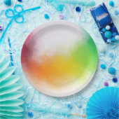 カラフル抽象芸術アモダンートテンプレートトレンディー ペーパープレート (パーティー)