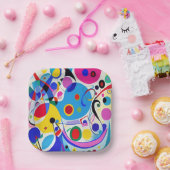 カラフル抽象芸術アモダンートデザイン ペーパープレート (パーティー)