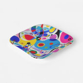 カラフル抽象芸術アモダンートデザイン ペーパープレート (傾斜あり)