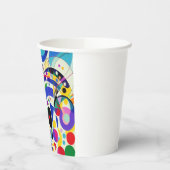 カラフル抽象芸術アモダンートデザイン 紙コップ (左)