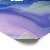 カラフル抽象芸術アモダンートドリーミーバラオンマーブル ポスター (角)