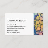 カラフル抽象芸術アルコールインク液体芸術事業 名刺 (裏面)