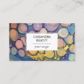 カラフル抽象芸術アルコールインク液体芸術事業 名刺 (正面)