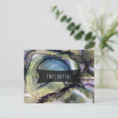 カラフル抽象芸術アルコ恋しく思ール顔 ポストカード (スタンド正面)