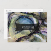 カラフル抽象芸術アルコ恋しく思ール顔 ポストカード (正面/裏面)