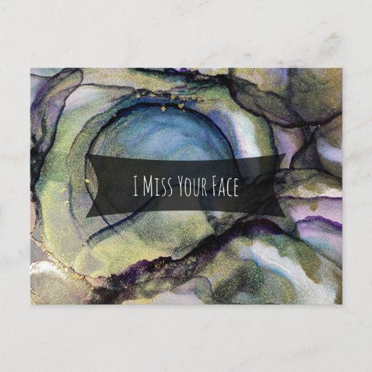 カラフル抽象芸術アルコ恋しく思ール顔 ポストカード (正面)