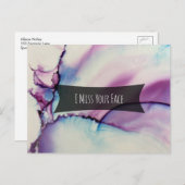 カラフル抽象芸術アルコ恋しく思ール顔 ポストカード (正面/裏面)