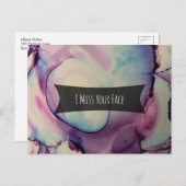 カラフル抽象芸術アルコ恋しく思ール顔 ポストカード (正面/裏面)