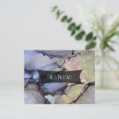 カラフル抽象芸術アルコ恋しく思ール顔 ポストカード (スタンド正面)