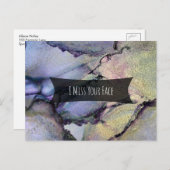 カラフル抽象芸術アルコ恋しく思ール顔 ポストカード (正面/裏面)