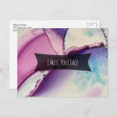 カラフル抽象芸術アルコ恋しく思ール顔 ポストカード (正面/裏面)