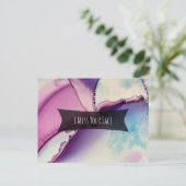 カラフル抽象芸術アルコ恋しく思ール顔 ポストカード (スタンド正面)