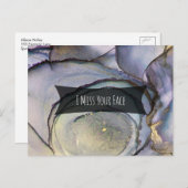 カラフル抽象芸術アルコ恋しく思ール顔 ポストカード (正面/裏面)