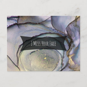 カラフル抽象芸術アルコ恋しく思ール顔 ポストカード