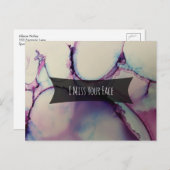 カラフル抽象芸術アルコ恋しく思ール顔 ポストカード (正面/裏面)