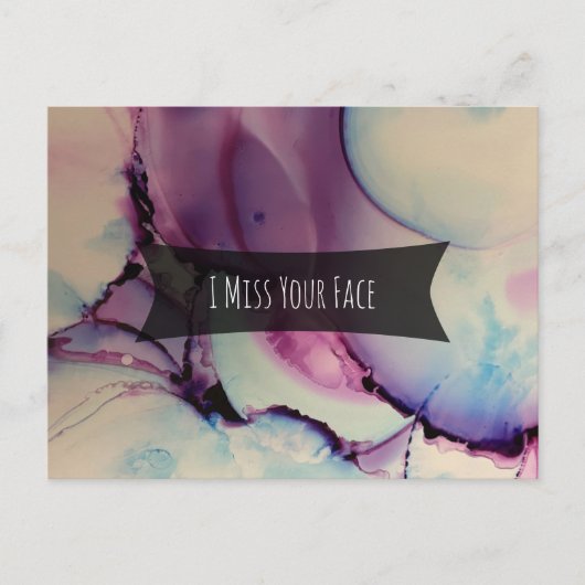 カラフル抽象芸術アルコ恋しく思ール顔 ポストカード (正面)
