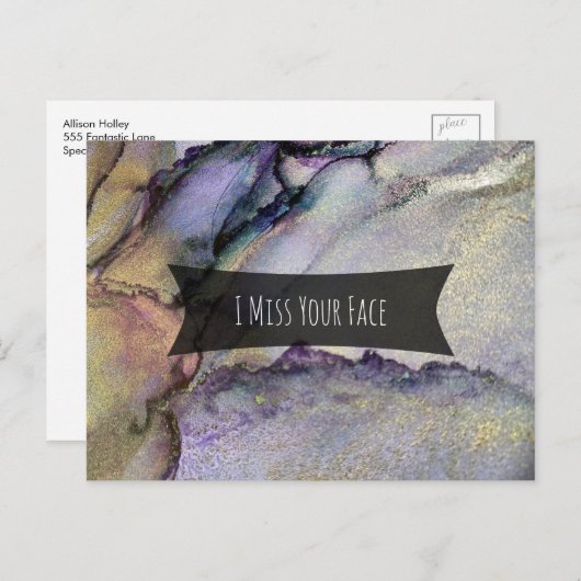 カラフル抽象芸術アルコ恋しく思ール顔 ポストカード (正面/裏面)