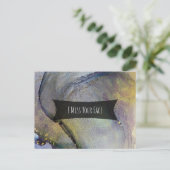 カラフル抽象芸術アルコ恋しく思ール顔 ポストカード (スタンド正面)