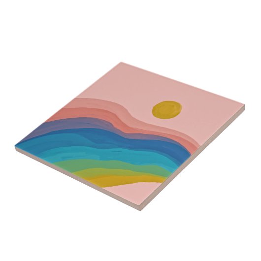 カラフル抽象芸術アーアートホームデコール タイル (側面)