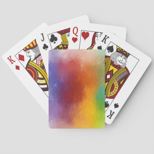 カラフル抽象芸術アーカスタムトモダンエレガント トランプ (裏面)