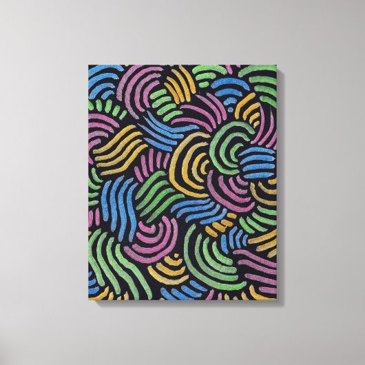 カラフル抽象芸術アーチ キャンバスプリント (正面)