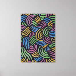 カラフル抽象芸術アーチ キャンバスプリント