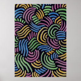 カラフル抽象芸術アーチ ポスター