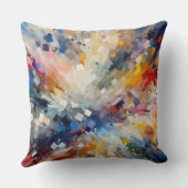 カラフル抽象芸術アートのホームデッキ クッション (裏面)