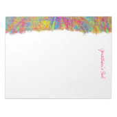 カラフル抽象芸術アートエッジカスタムメモ ノートパッド (正面)