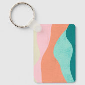カラフル抽象芸術アートキーチェーン キーホルダー (正面)